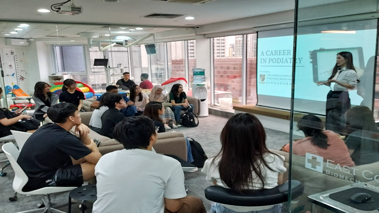 Singapore Polytechnic Science Students Visit Podiatry Clinic